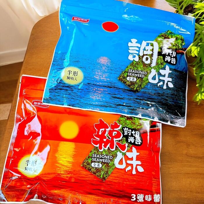  聯華 元本山對切海苔(原味、辣味) 全素