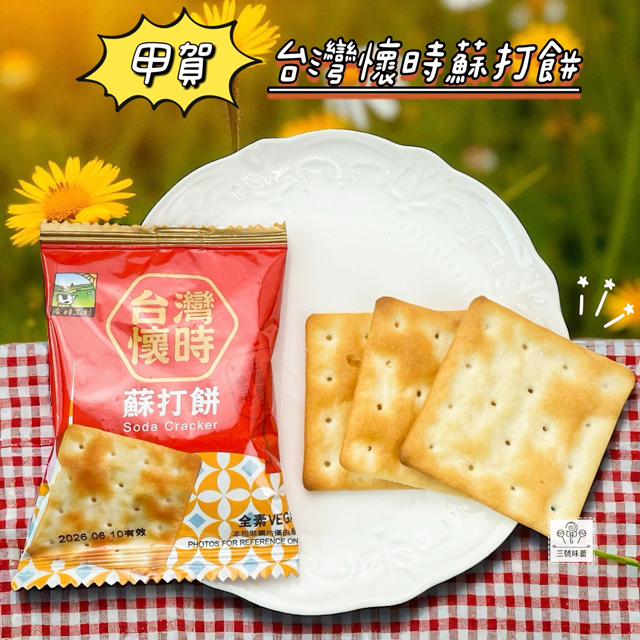 甲賀 台灣懷時蘇打餅 (全素)