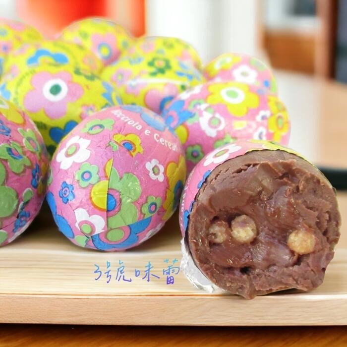 義大利Laica 萊卡穀類夾心巧克力蛋 (粉彩花、動物園榛果牛奶、彩色穀類、草莓風味) 蛋型巧克力