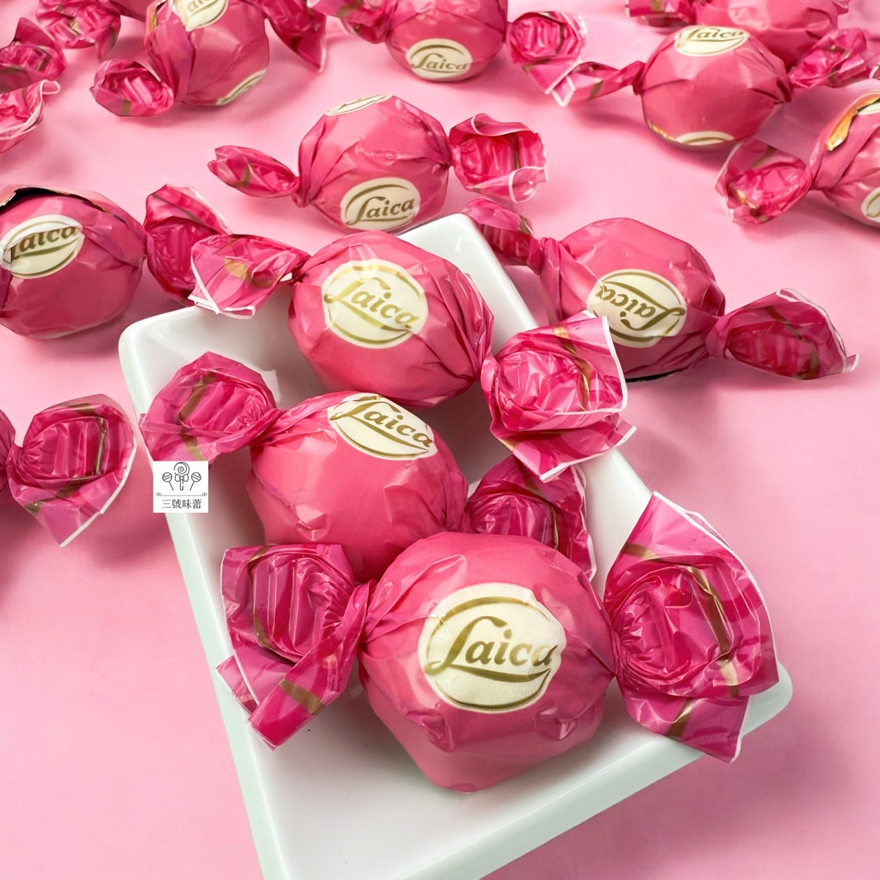 義大利Laica 萊卡榛果穀類夾心巧克力-桃花紅