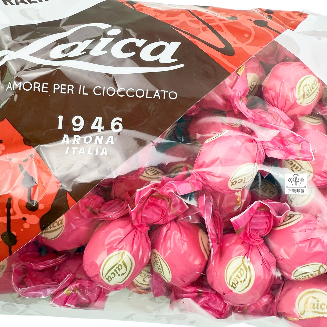 義大利Laica 萊卡榛果穀類夾心巧克力-桃花紅