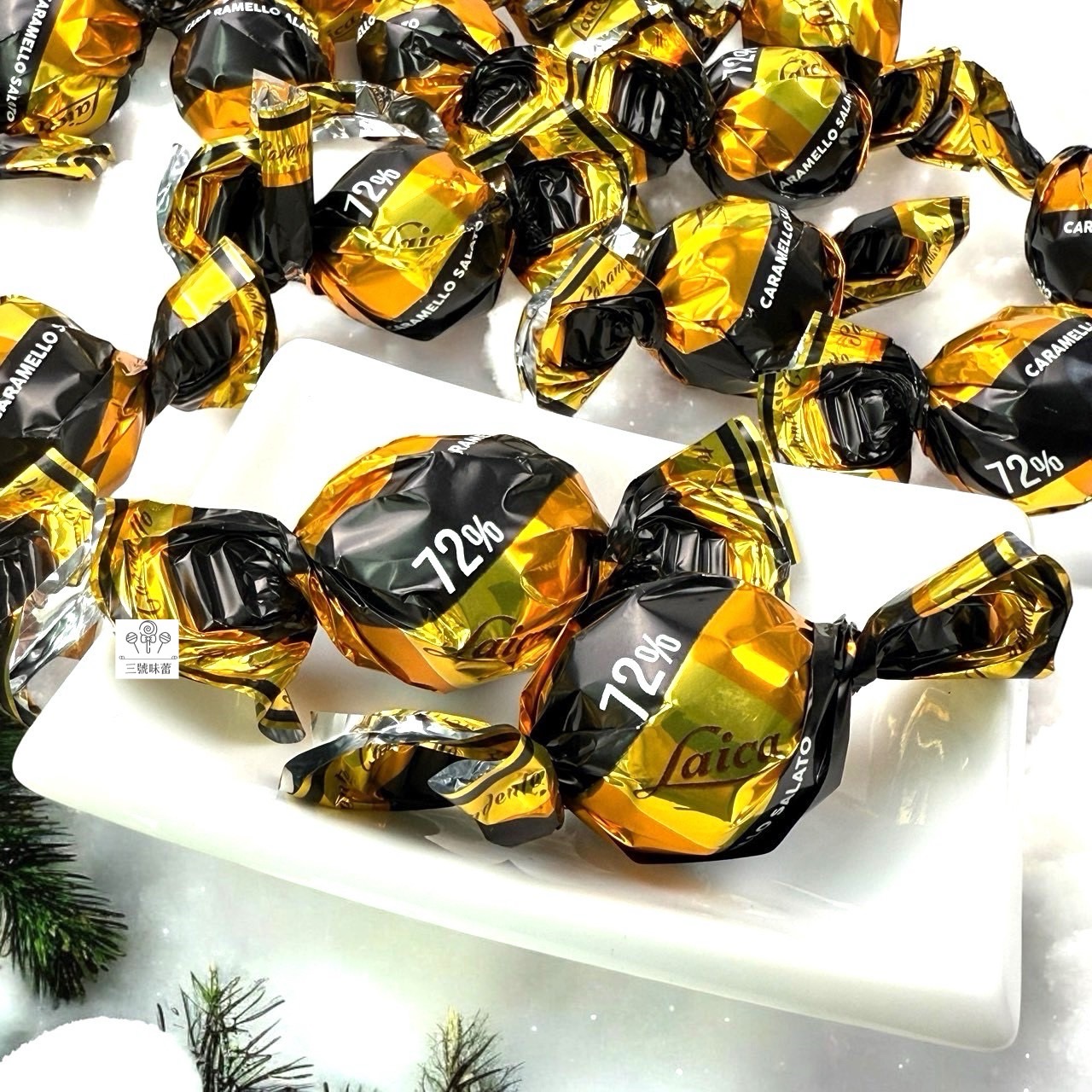 義大利Laica 萊卡72%黑巧克力-鹽味焦糖夾心