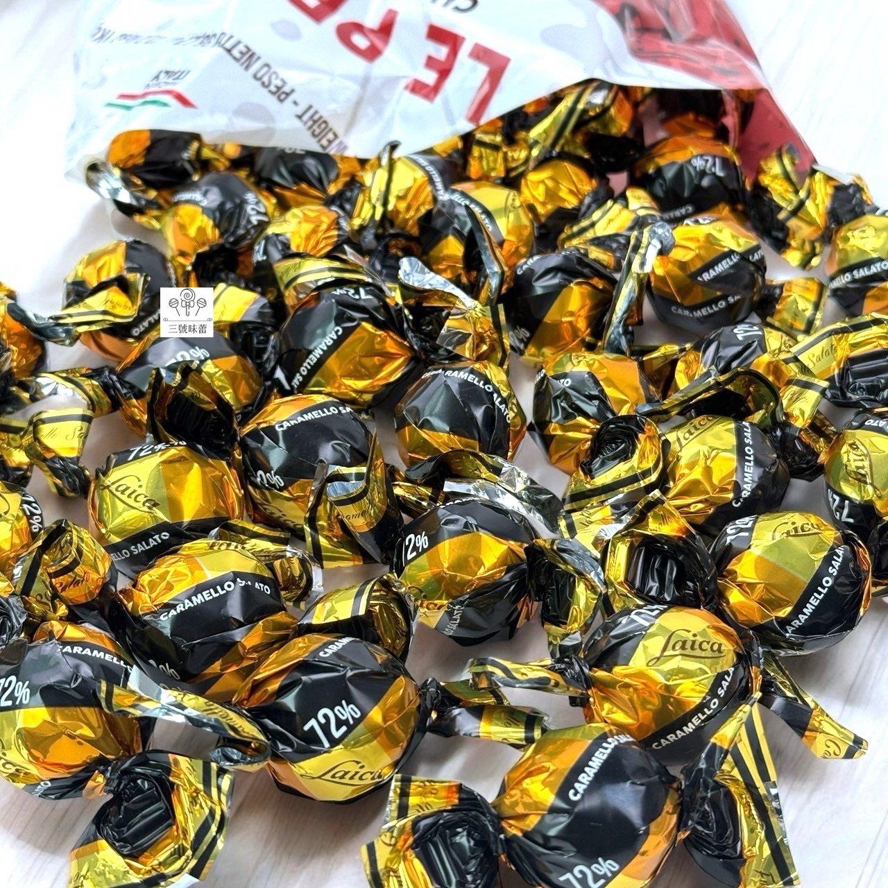 義大利Laica 萊卡72%黑巧克力-鹽味焦糖夾心